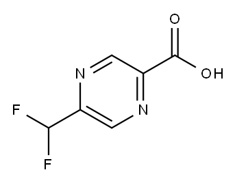 5-二氟甲基吡嗪-2-甲酸,1174321-06-2,结构式