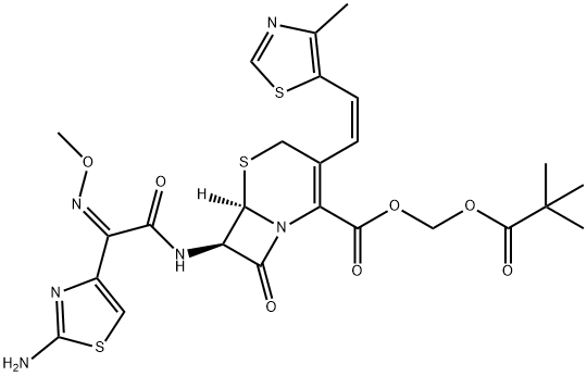 头孢妥仑匹酯, 117467-28-4, 结构式