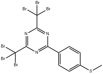 2-(4-METHYLTHIOPHENYL)-4,6-BIS(TRICHLOROMETHYL)-S-TRIAZINE Struktur
