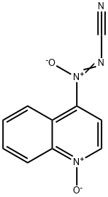 4-(シアノ-NNO-アゾキシ)キノリン-1-オキシド 化学構造式