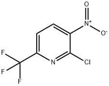 2-クロロ-3-ニトロ-6-(トリフルオロメチル)ピリジン 化学構造式
