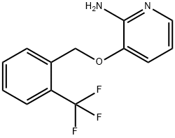 3-(2-TRIFLUOROMETHYL-BENZYLOXY)-PYRIDIN-2-YLAMINE, 117523-95-2, 结构式