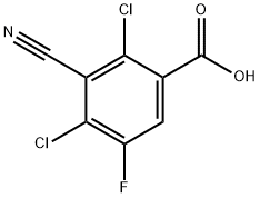 2,4-dichloro-3-cyano-5-fluorobenzoic acid 化学構造式