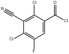 3-CYANO-2,4-DICHLORO-5-FLUOROBENZOYLCHLORIDE 化学構造式