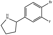 2-(4-溴-3-氟苯基)吡咯烷, 1175528-91-2, 结构式
