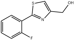 (2-(2-氟苯基)噻唑-4-基)甲醇, 1175640-25-1, 结构式