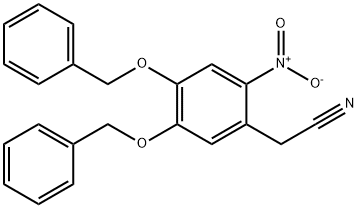 2-nitro-4,5-bis(benzyloxy)phenylacetonitrile Struktur