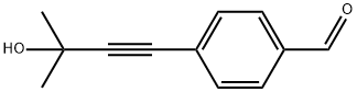 4-(3-ヒドロキシ-3-メチルブト-1-イン-1-イル)ベンズアルデヒド 化学構造式
