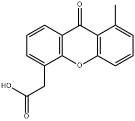 8-methylxanthen-9-one-4-acetic acid Struktur