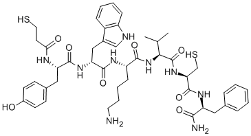3-MERCAPTOPROPIONYL-YDWKVCF-NH2, 117580-24-2, 结构式