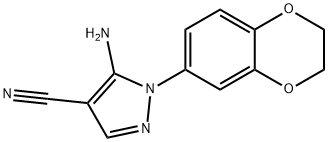 5-氨基-1-(2,3-二氢苯并[B][1,4]二噁英-6-基)-1H-吡唑-4-甲腈 结构式