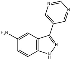 1H-Indazol-5-amine, 3-(5-pyrimidinyl)- Structure
