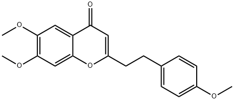 6,7-dimethoxy-2-(2-(4-methoxyphenyl)ethyl)chromone Struktur