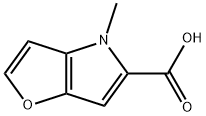 4-メチル-4H-フロ[3,2-B]ピロール-5-カルボン酸 化学構造式