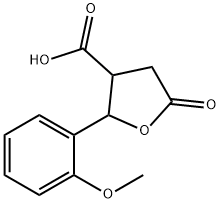 2-(2-メトキシフェニル)-5-オキソテトラヒドロフRAN-3-カルボン酸 化学構造式