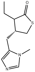(3S,4R)-3-乙基-4-((1-甲基-1H-咪唑-5-基)甲基)二氢噻吩-2(3H)-酮, 117639-11-9, 结构式