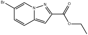 6-ブロモピラゾロ[1,5-A]ピリジン-2-カルボン酸エチル 化学構造式