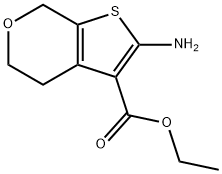 2-AMINO-4,7-DIHYDRO-5H-THIENO[2,3-C]PYRAN-3-CARBOXYLIC ACID ETHYL ESTER Structure