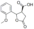 (3S)-2-(2-METHOXYPHENYL)-5-OXOTETRAHYDROFURAN-3-CARBOXYLIC ACID 结构式