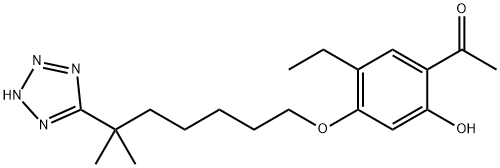 1-[5-ETHYL-2-HYDROXY-4-[[6-METHYL-6-(1H-TETRAZOL-5-YL)HEPTYL]OXY]PHENYL]ETHANONE Structure