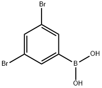3,5-ジブロモフェニルボロン酸 化学構造式
