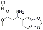 3-アミノ-3-(1,3-ベンゾジオキソール-5-イル)プロパン酸メチル塩酸塩 化学構造式