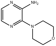 2-アミノ-3-モルホリン-4-イルピラジン 化学構造式