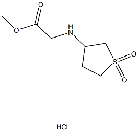 Methyl 2-[(1,1-dioxo-1-thiolan-3-yl)amino]acetate hydrochloride Structure