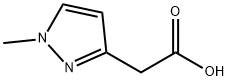 (1-メチル-1H-ピラゾール-3-イル)酢酸 化学構造式