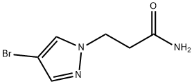 3-(4-ブロモ-1H-ピラゾール-1-イル)プロパンアミド 化学構造式