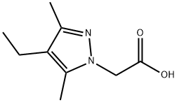 (4-ethyl-3,5-dimethyl-1H-pyrazol-1-yl)acetic acid(SALTDATA: FREE) Struktur
