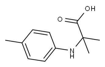 2-メチル-N-(4-メチルフェニル)アラニン 化学構造式