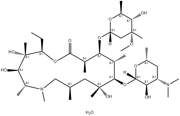 Azithromycin dihydrate Struktur