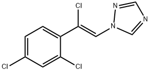 (Z)-1-(2-Chloro-2-(2,4-dichlorophenyl)ethenyl)-(1H)-1,2,4-triazolehydrochloride Struktur