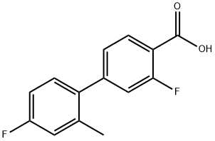 2-Fluoro-4-(4-fluoro-2-Methylphenyl)benzoic acid Structure