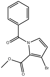 methyl1-benzoyl-3-bromo-1H-pyrrole-2-carboxylate Struktur