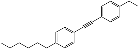 1-乙基-4-[2-(4-己基苯基)乙炔基]苯, 117923-34-9, 结构式