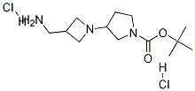 3-(3-(氨基甲基)氮杂环丁烷-1-基)吡咯烷-1-羧酸叔丁酯二盐酸盐 结构式