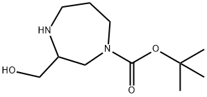 tert-butyl 3-(hydroxymethyl)-1,4-diazepane-1-carboxylate Structure
