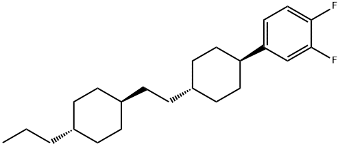 1,2-Difluoro-4-[trans-4-[2-(trans-4-propylcyclohexyl)ethyl]cyclohexyl]benzene Struktur