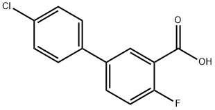 5-(4-Chlorophenyl)-2-fluorobenzoic acid Structure