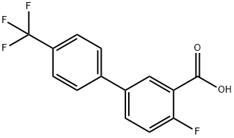 2-Fluoro-5-(4-trifluoromethylphenyl)benzoic acid Structure