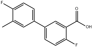 2-Fluoro-5-(4-fluoro-3-methylphenyl)benzoic acid Structure