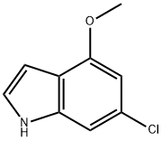 6-クロロ-4-メトキシ-1H-インドール 化学構造式