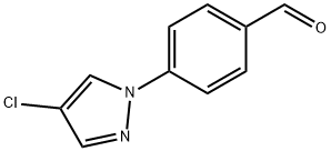 4-(4-クロロ-1H-ピラゾール-1-イル)ベンズアルデヒド 化学構造式