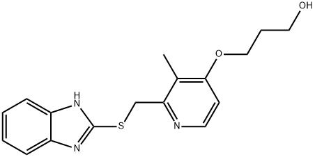 3-[[2-[[(1H-ベンゾイミダゾール-2-イル)チオ]メチル]-3-メチルピリジン-4-イル]オキシ]-1-プロパノール 化学構造式