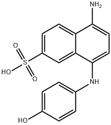 5-amino-8-(4-hydroxyphenylamino)naphthalene-2-sulfonicacid Struktur