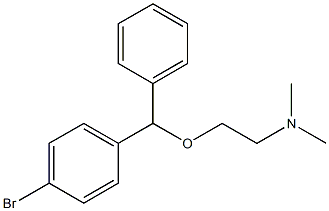 2-[α-(4-ブロモフェニル)ベンジルオキシ]-N,N-ジメチルエタンアミン 化学構造式