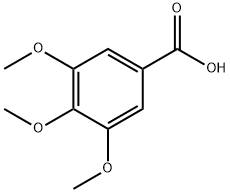 3,4,5-トリメトキシ安息香酸 化学構造式