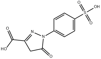 1-(4-スルホフェニル)-5-ヒドロキシ-1H-ピラゾール-3-カルボン酸ジナトリウム 化学構造式